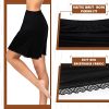 2 Pieces Half Slips for Women Underskirt with Short Lace Trim Lace Half Slip Dress for Under Dresses