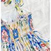 Women's Summer Floral Print Tie Shoulder Cami Dress Flare Hem Boho Mini Dress